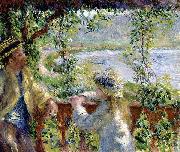 Pierre-Auguste Renoir By the Water, oil on canvas